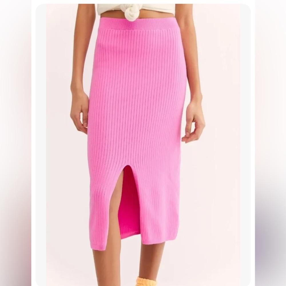 Free People Pink Pencil Skirt
